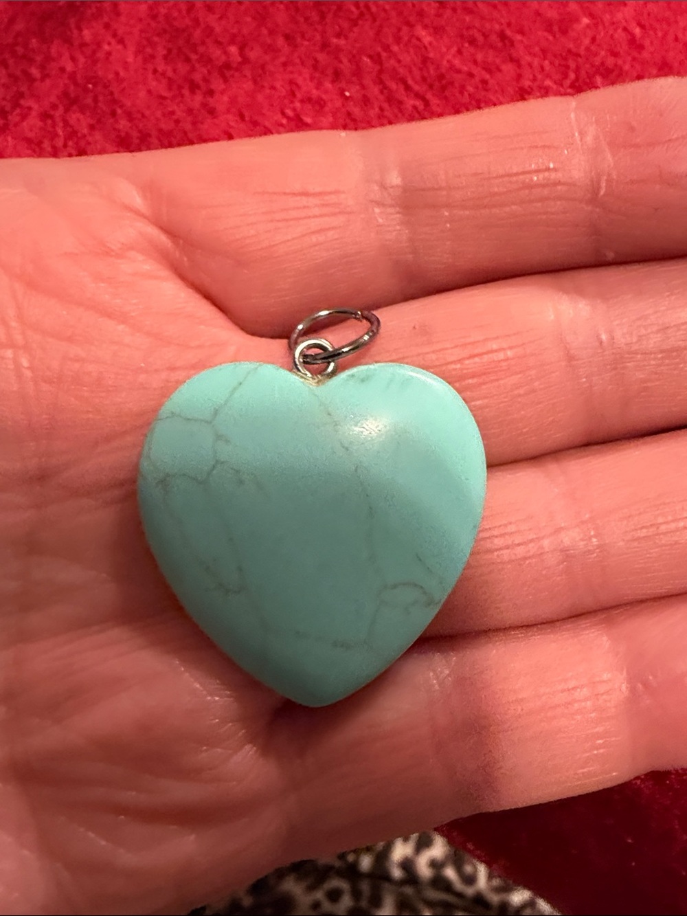 Tested Heart-Shaped Howlite Pendant